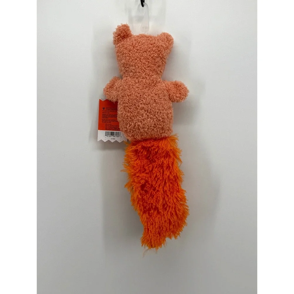 Boots & Barkley Halloween Dog Toy Plush Bear Crinkle Squeaker Candy Corn Toy